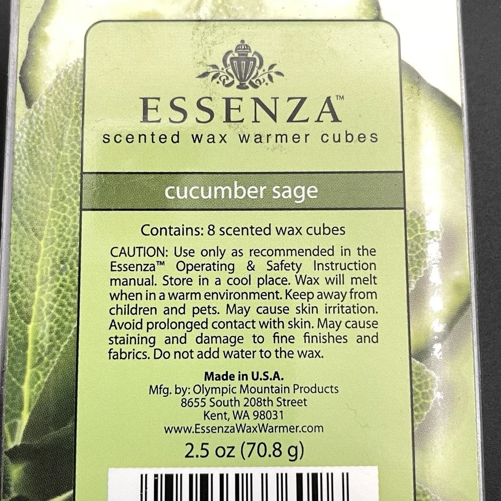 Mango Raspberry & Cucumber Sage Wax tart ESSENZA Brand 2 packages - 16 Chips NEW